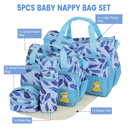 5-Piece Diaper Travel Bag Set