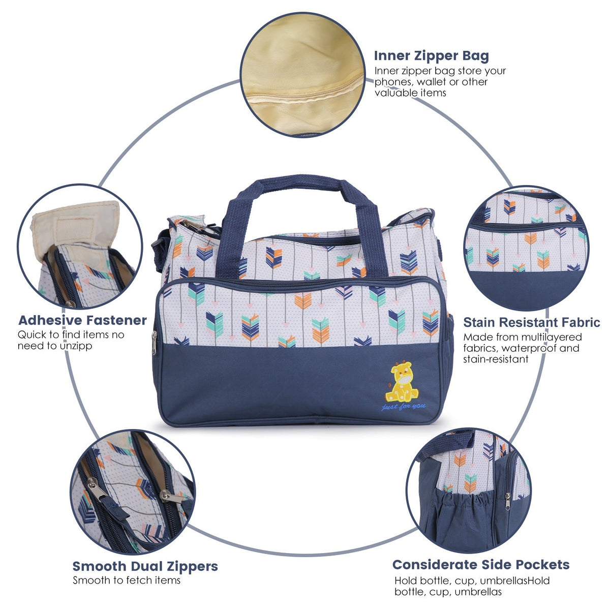 5-Piece Diaper Travel Bag Set