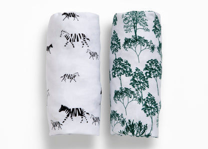 Modern Safari Fitted Crib Sheets - 2 Pack