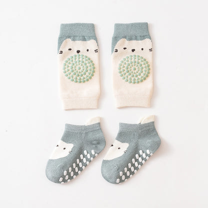 Glue-applied Non-slip Knee Pads Newborn Socks