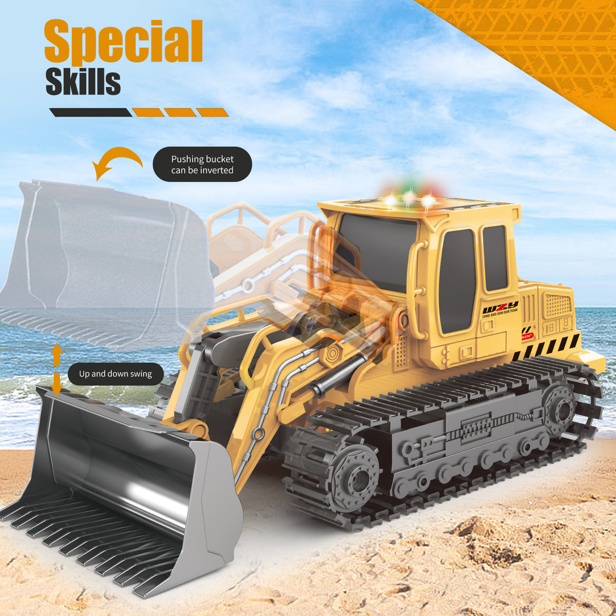 2025 Remote-controlled Engineering Vehicle Toy Bulldozer