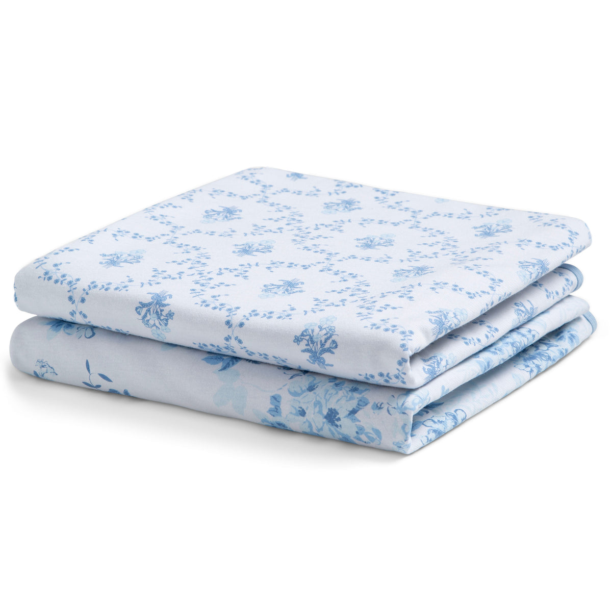 100% Organic Jersey Cotton Baby Receiving Blankets - 2 Pack