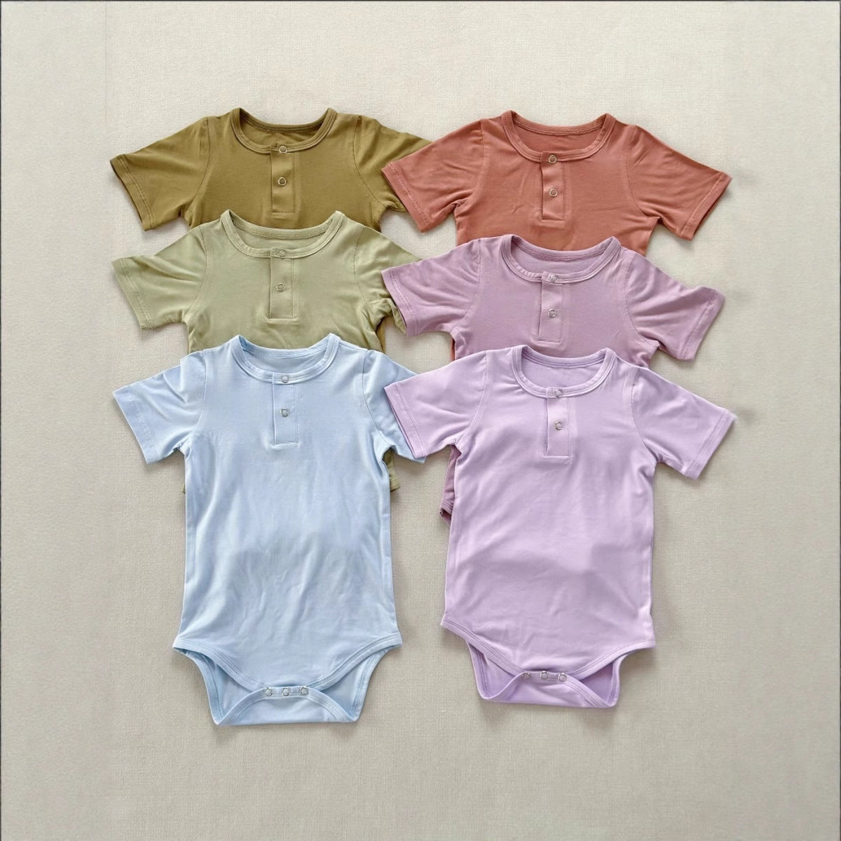 Class a Breathable Bamboo Fiber One-piece Bodysuit for Baby