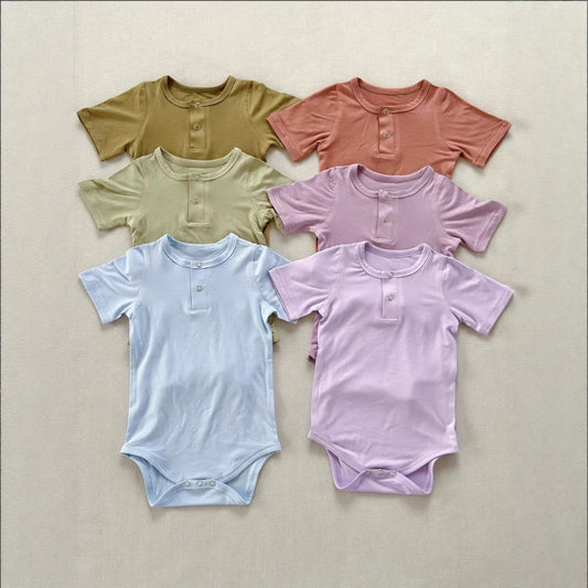 Class a Breathable Bamboo Fiber One-piece Bodysuit for Baby