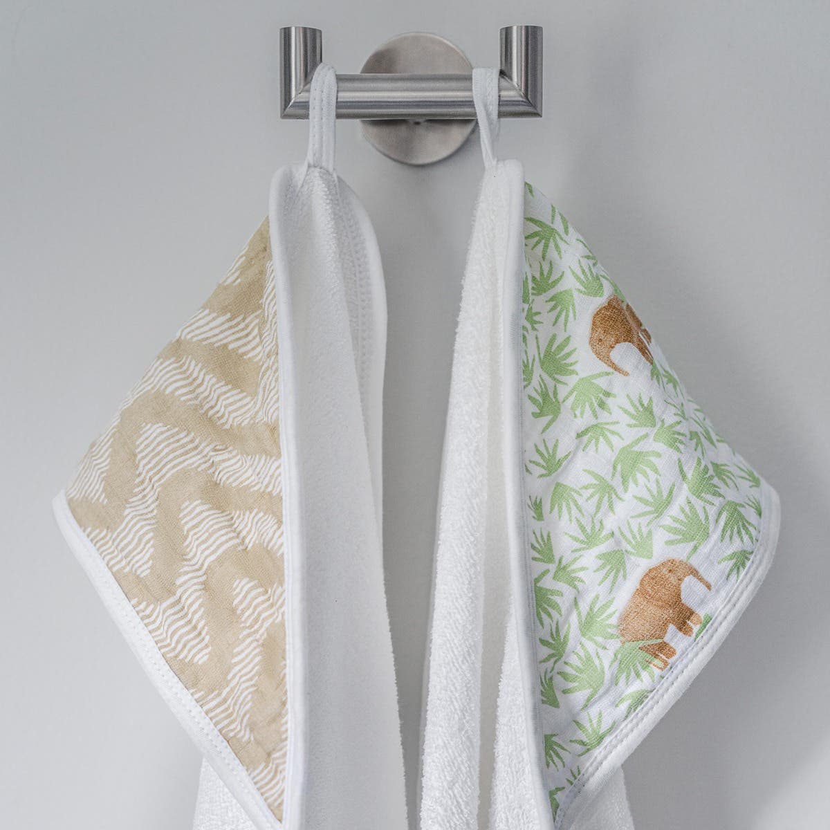 essentials cotton muslin hooded towels 2 pack