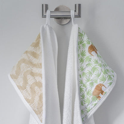 essentials cotton muslin hooded towels 2 pack