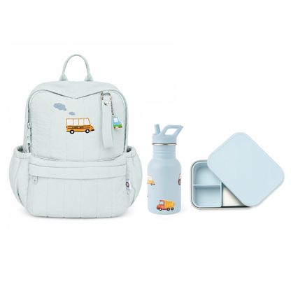 JBØRN Little Explorer Set | Backpack, Water Bottle & Lunch Box