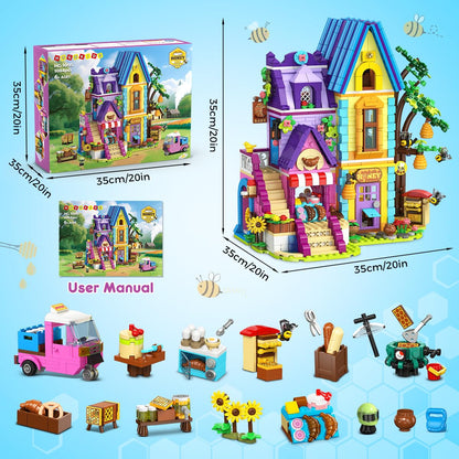 Hogokids Beekeeping & Bakery House Building Toy with LED Light