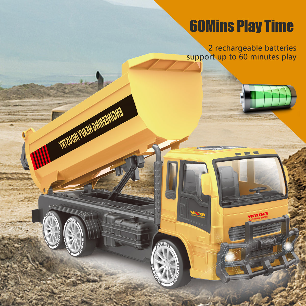2025 Remote-controlled Engineering Vehicle Toys, Dump Truck