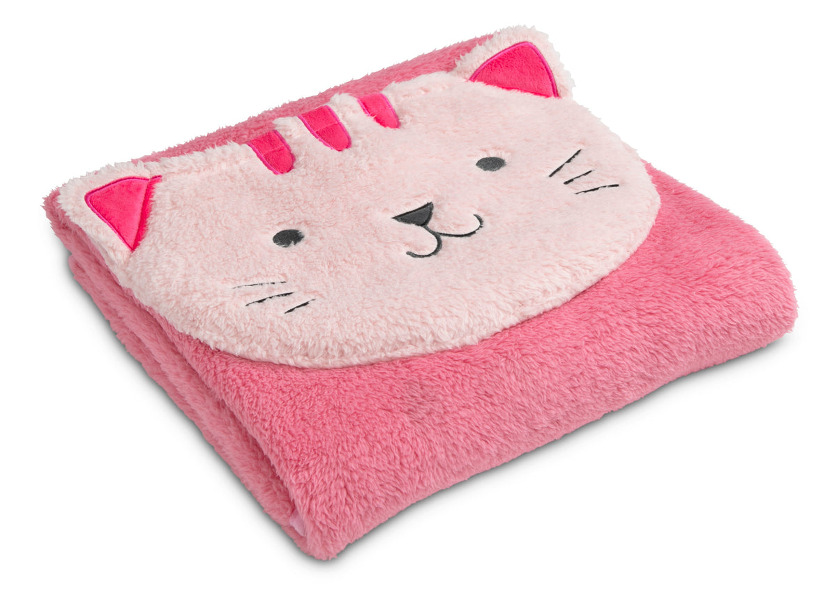 Personalized Sherpa Throw Blanket with Storage Pocket for Kids