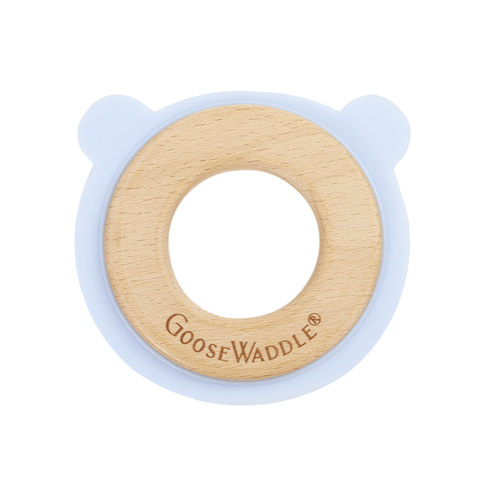 Silcone + Wood Teether (4 Colors)