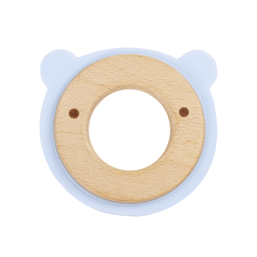 Silcone + Wood Teether (4 Colors)