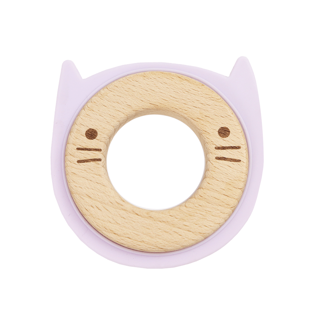 Silcone + Wood Teether (4 Colors)