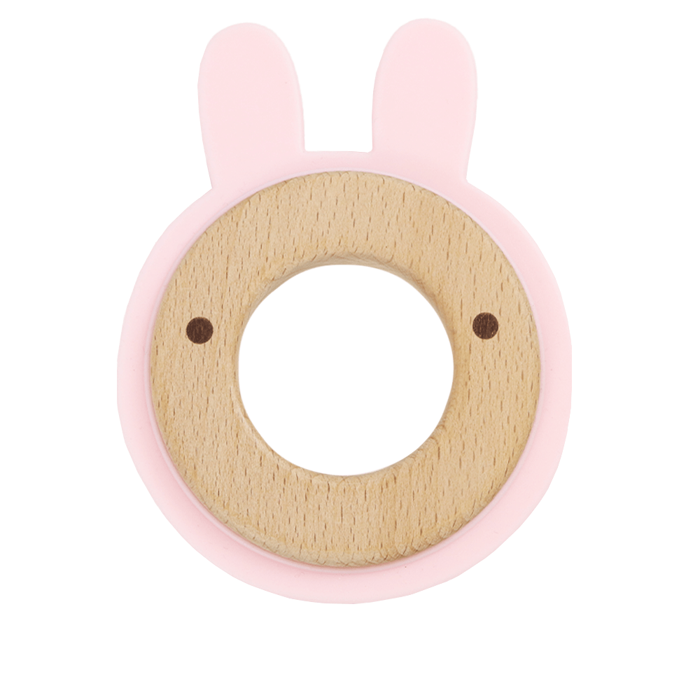 Silcone + Wood Teether (4 Colors)