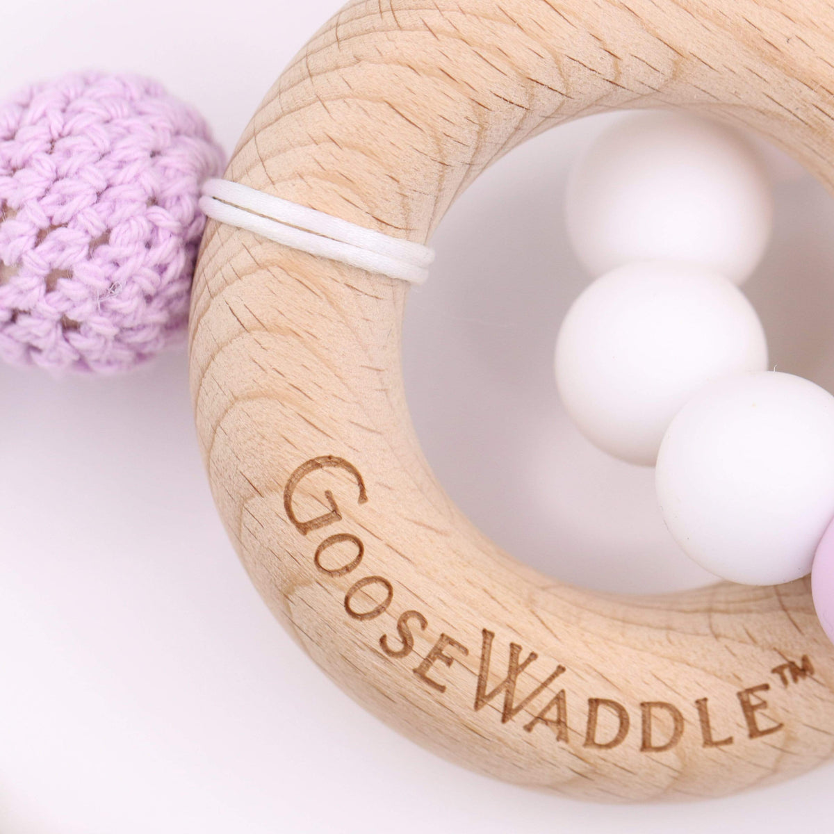 Wooden and Silicone Teether - Lavender