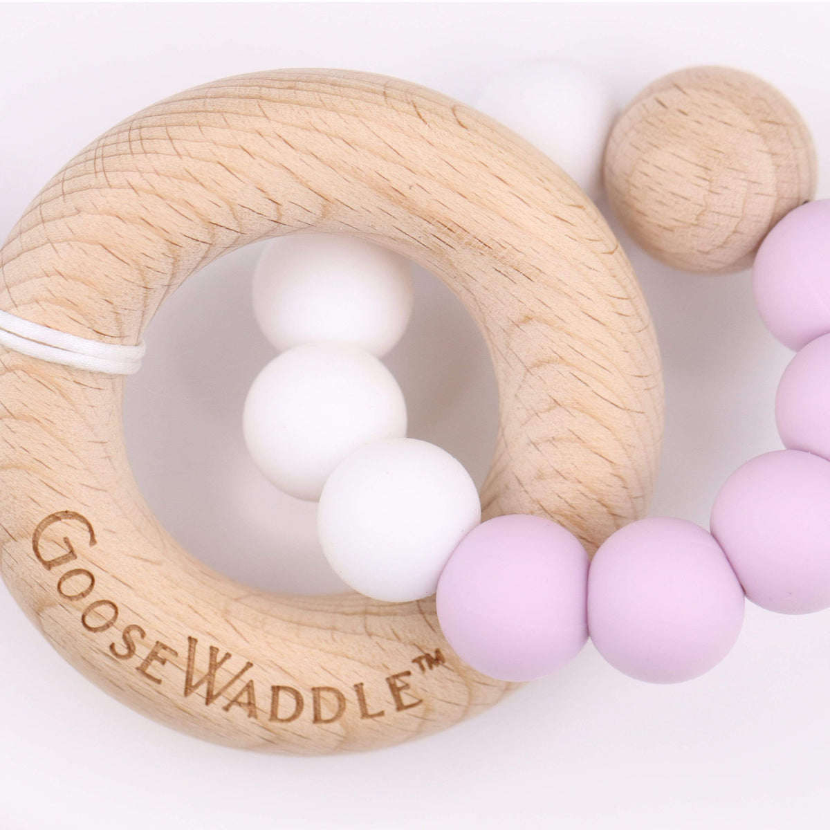 Wooden and Silicone Teether - Lavender
