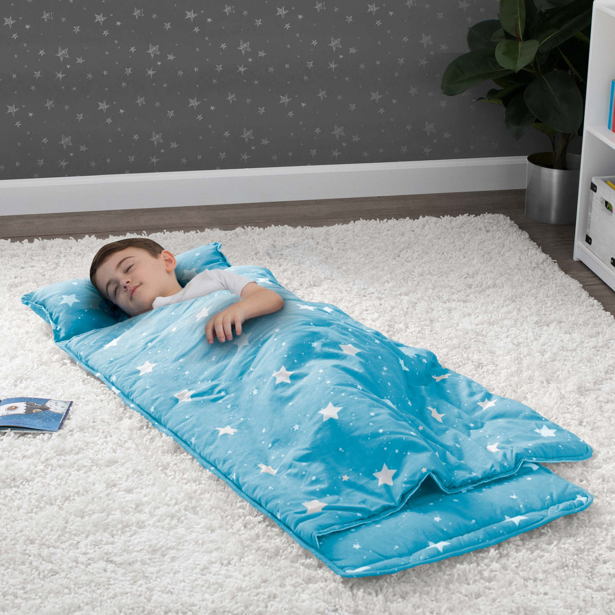 Personalized Nap Mat with Included Pillow and Blanket for Toddlers & Kids