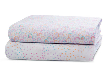 Rainbow Confetti Fitted Crib Sheets - 2 Pack