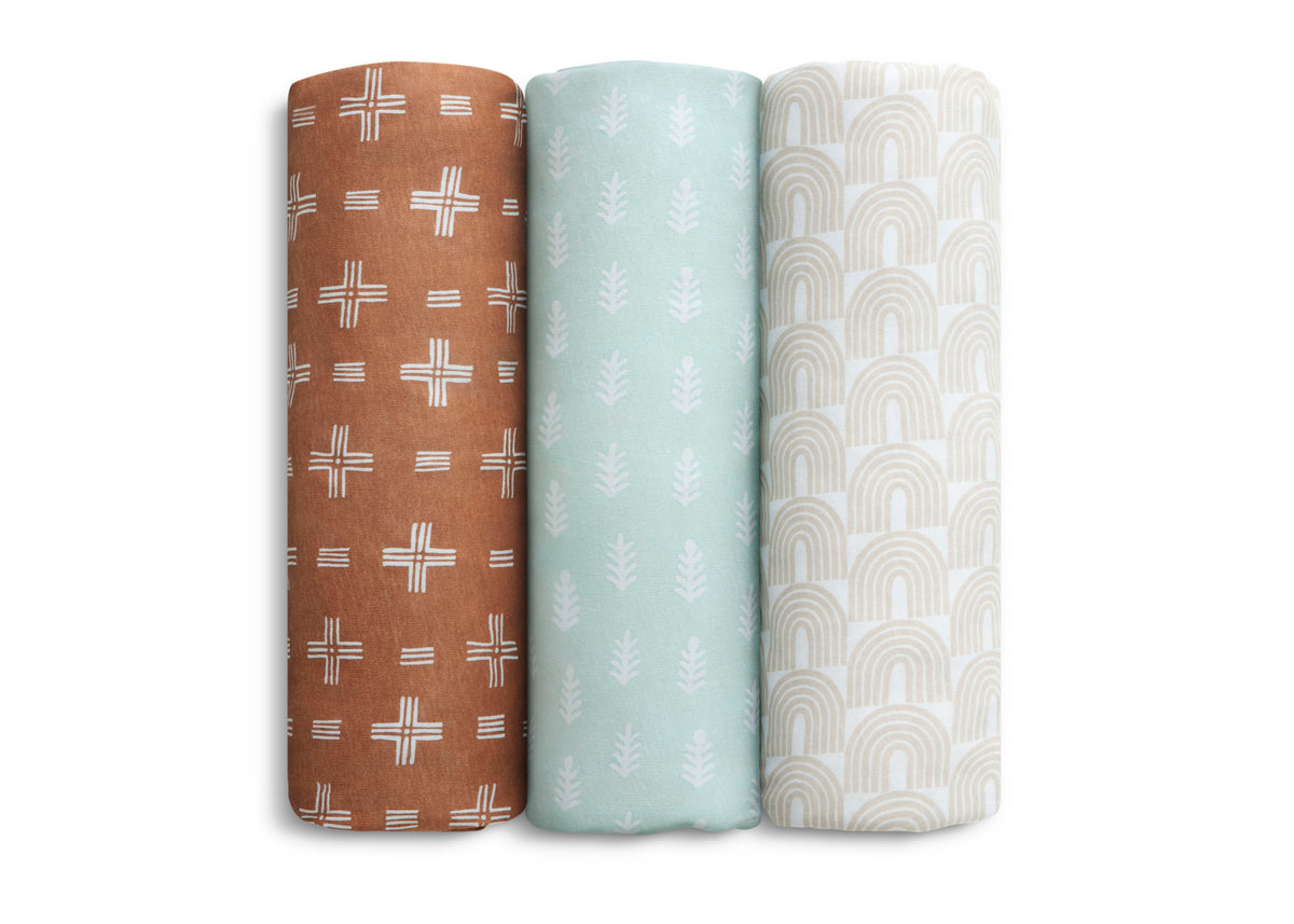 100% Organic Cotton Fitted Crib Sheets - 3 Pack