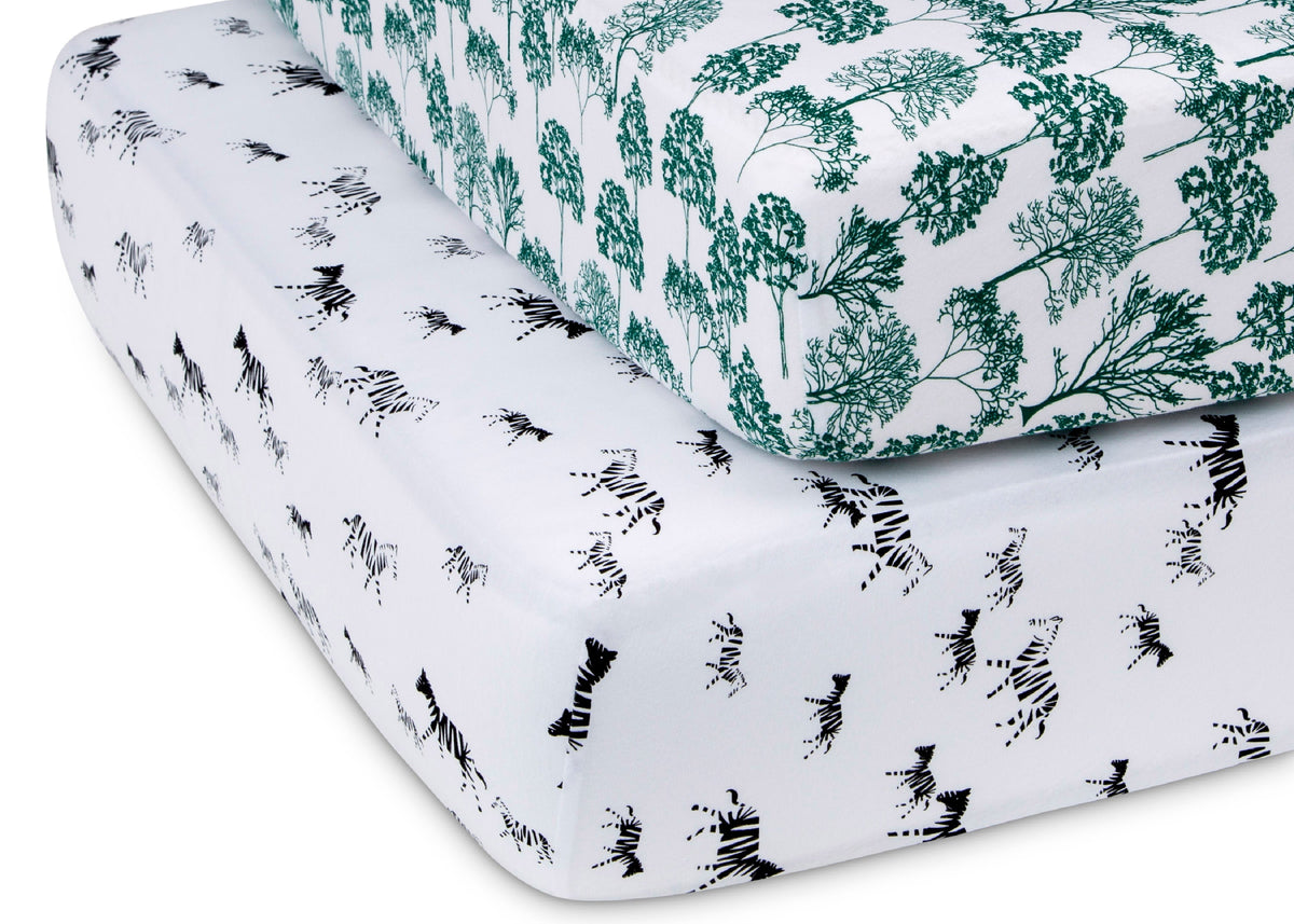 Modern Safari Fitted Crib Sheets - 2 Pack