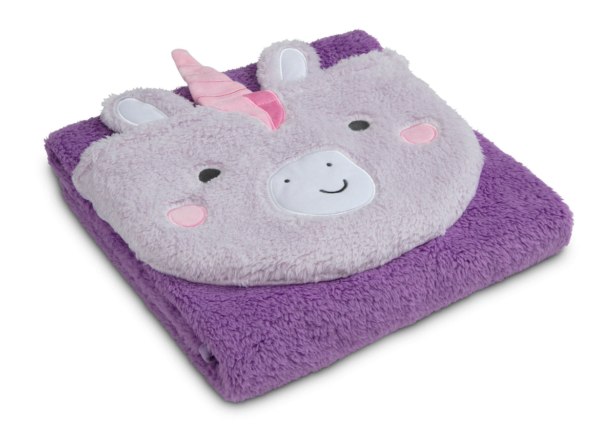 Personalized Sherpa Throw Blanket with Storage Pocket for Kids