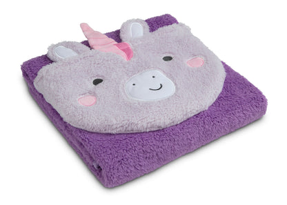 Personalized Sherpa Throw Blanket with Storage Pocket for Kids
