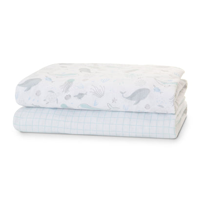 Sea Life Fitted Crib Sheets - 2 Pack