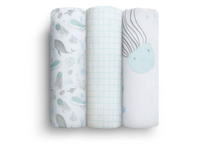 100% Organic Cotton Fitted Crib Sheets - 3 Pack
