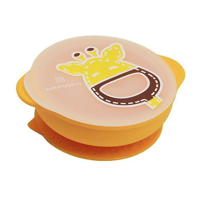 Marcus & Marcus Silicone Suction Bowl with Lid – BPA-Free Baby Bowl for Baby-Led Weaning