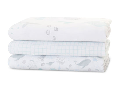 100% Organic Cotton Fitted Crib Sheets - 3 Pack