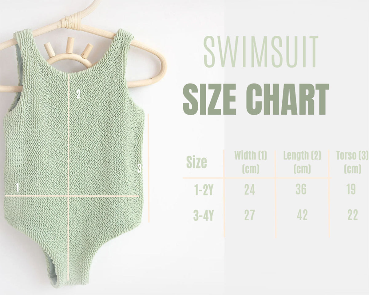 JBØRN Baby Girl Classic Crinkle Swimsuit