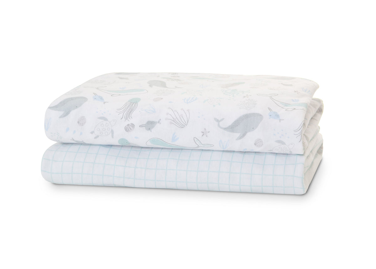 Sea Life Fitted Crib Sheets - 2 Pack
