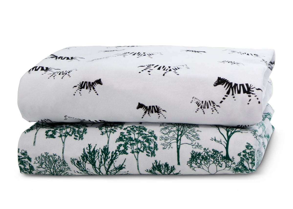 Modern Safari Fitted Crib Sheets - 2 Pack