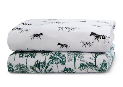Modern Safari Fitted Crib Sheets - 2 Pack