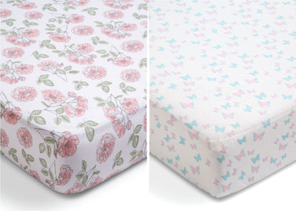 Garden Party Fitted Crib Sheets - 2 Pack